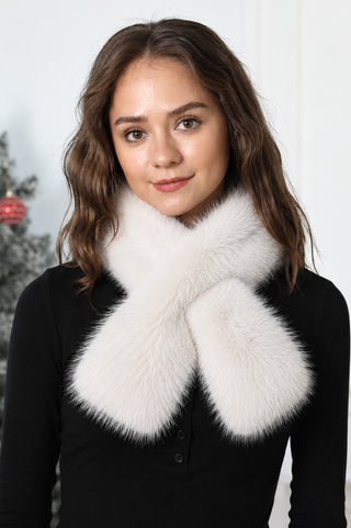 Solid Color Faux Fur Scarf