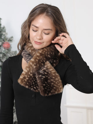 Animal Pattern Faux Fur Scarf
