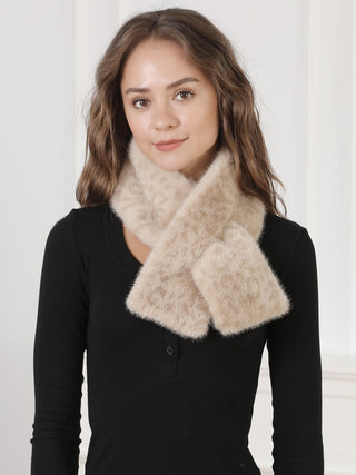 Animal Pattern Faux Fur Scarf