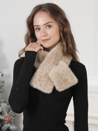 Animal Pattern Faux Fur Scarf