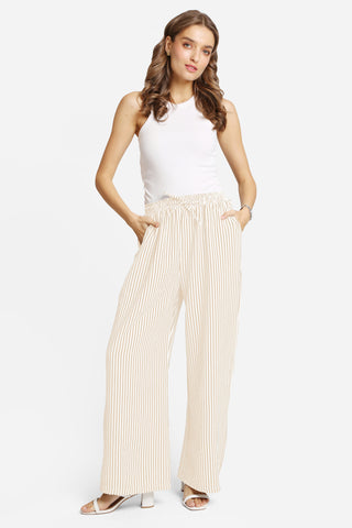 Striped Wide-Leg Pants