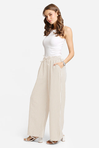 Striped Wide-Leg Pants