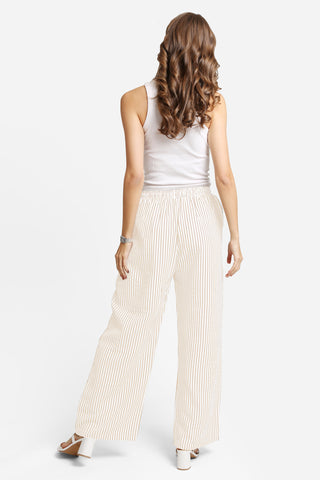 Striped Wide-Leg Pants