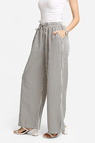 Striped Wide-Leg Pants