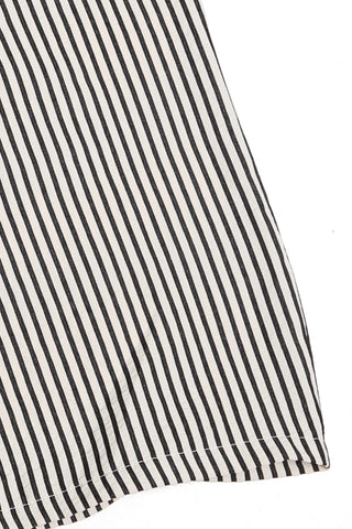 Striped Pattern Wide-Leg Pants W/ Drawstring & Pockets