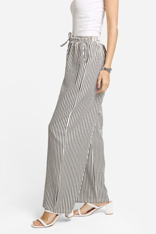 Striped Wide-Leg Pants