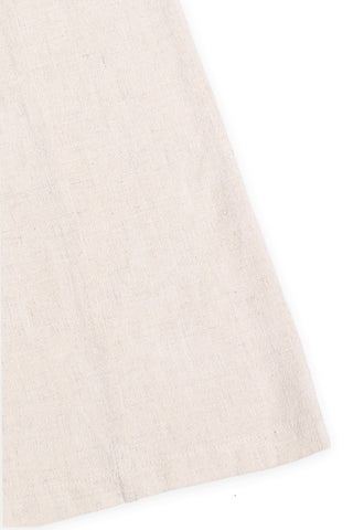 Linen Solid Color Pleated Wide-Leg Pants W/ Pockets