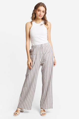 Elastic Waisted Wide-Leg Pants