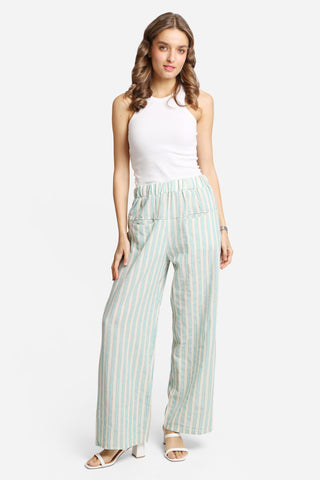 Elastic Waisted Wide-Leg Pants