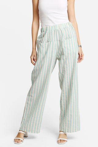 Elastic Waisted Wide-Leg Pants