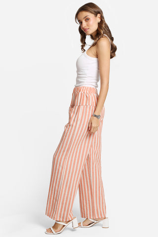 Elastic Waisted Wide-Leg Pants