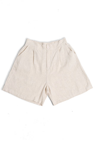 Linen Elastic Waisted Shorts