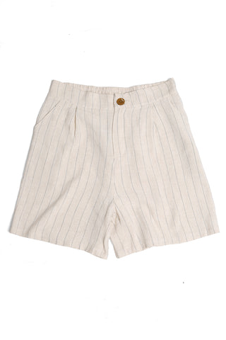 Linen Striped Shorts