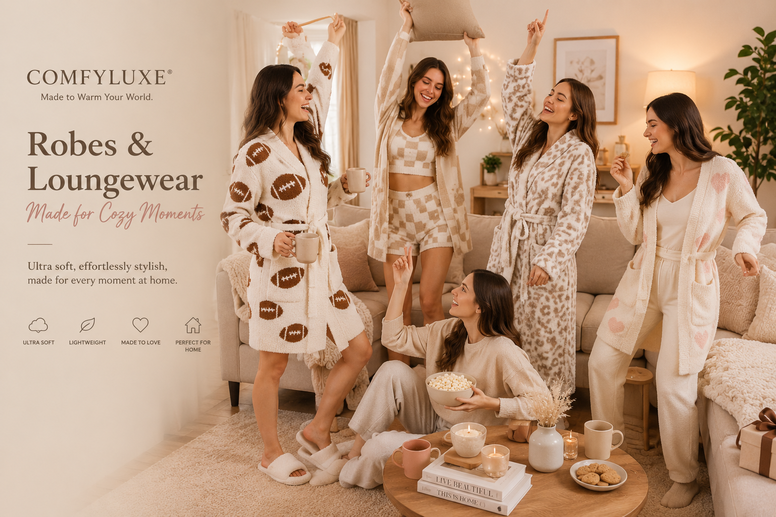 ComfyLuxe luxury throw blanket lifestyle image